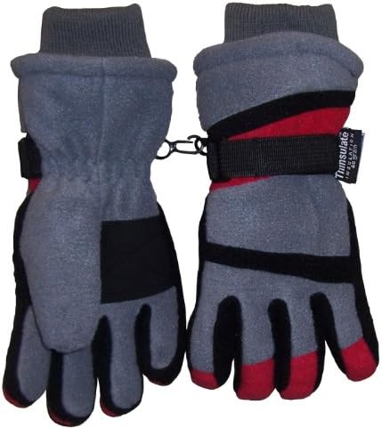N'Ice Caps Kids Thinsulate Colorblocked Fleece Winter Gloves