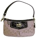 Coach Madison Op Art Sateen Top Handle Pouch Khaki 43265