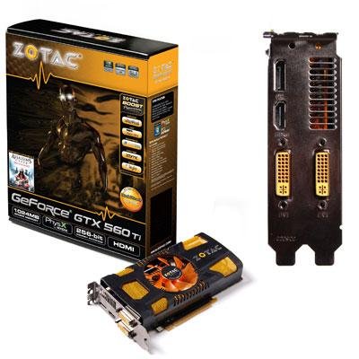 ZOTAC GeForce GTX560 Ti 1GB GDDR5 PCI Express 2.0 Dual DVI/HDMI/Displayport SLI Ready Graphics Card, ZT-50301-10M