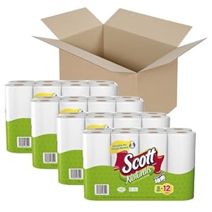 Scott Naturals Paper Towels, Mega Roll, 8 Rolls, Packs of 4 (32 Rolls)
