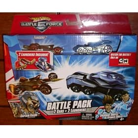 Hot Wheels Battle Force 5 2 Cars 2 Launchers Buster Tank & Fangor Toy