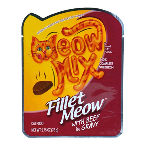 Meow Mix Wet Fillet Meow, 2.75-Ounce Units (Pack of 48)