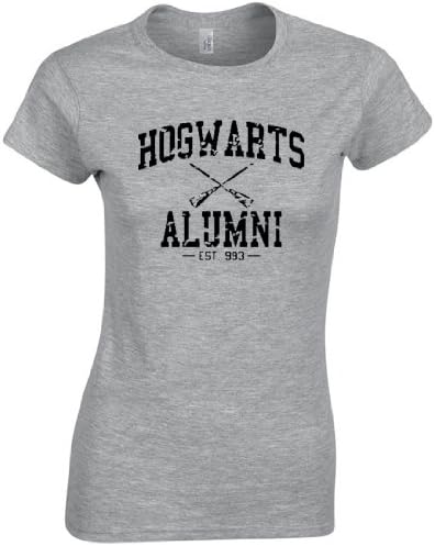 Hogwarts Alumni Shirt Harry Potter Womens Shirt (XL, Heather Gray)