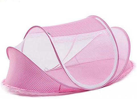 GUANGRUIDA Cute Baby Mosquito Net Beach Play Tent Travel Tent Bed Playpen （Pink））