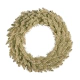 Pack of 2 Pre-Lit Champagne Ashley Spruce Christmas Wreaths 30