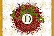 Monogram Holiday Wreath Floormat D