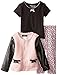 Freestyle Revolution Girls' 3 Piece Bouclet with Pleather Sleeves Legging Set