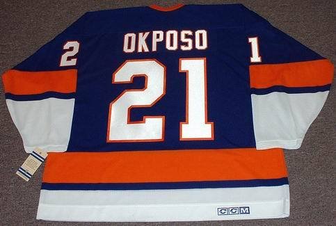 KYLE OKPOSO New York Islanders 1970's CCM Vintage Throwback NHL Hockey Jersey, XL