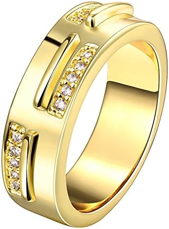 Adina R191A Mechanical Form Zircon Yellow 18K Gold Plated Ring
