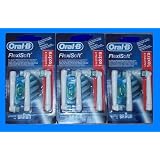 9 (3X3) Braun Oral-B Replacement Fexisoft Brushheads EB-17 by 
