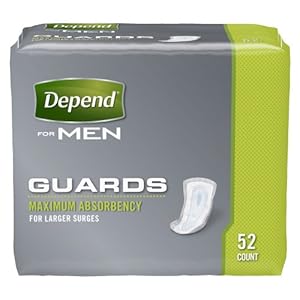 Depend Guards for Men Convenience Pack Maximum Absorbency, 52-Count