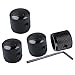 MusicOne Metal Volume Tone Dome Tone Guitar Speed Control Knobs With Allen Keys Screws Set for Fender Strat Telecaster Gibson Les Paul Electric Guitar or Bass, Black Pack Of 4 Pcs