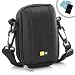 Impact-Resistant Digital Camera Case with Carrying Strap for Panasonic Lumix ZS30 , ZS20 , Nikon COOLPIX S8200 , S9500 , A and Many More Digital Cameras - Includes Microfiber Cloth & Accessory Bag