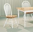 Natural and White Dining Swivel Side Chairs By Coaster Furniture