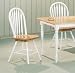 Natural and White Dining Swivel Side Chairs By Coaster Furniture