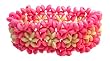 Natural Wood Pink and White Stars Bracelet
