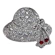 Silver Tone Hat Pin Brooch