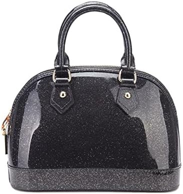 Women/girl Jelly Candy Purse Handbag (Light Black)