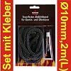 Glasstrickschnur Dichtschnur mit Kleber �10mm 2m lang