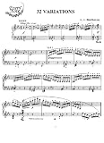 Beethoven 32 Variations for Piano: Instantly download and print sheet music