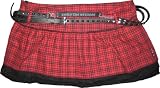 Emily the Strange juniors Red/Black Plaid Tartan Pleated Mini Skirt