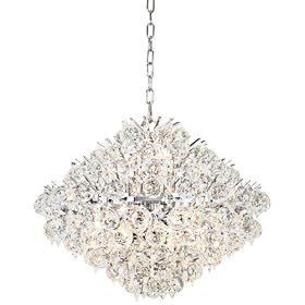 Vienna Full Spectrum 22" Wide Chrome and Crystal Chandelier
