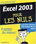 Excel 2003 pour les nuls