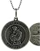 Jewelry : Sterling Silver St. Anthony Medal Antiqued Finish 11/16" (18mm) Round.