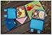 The BEST Bento Box For Kids & Adults- Unique Lunch Box With 4 Different Compartments- Keeps Food Fresh- Dishwasher & Microwave Safe- Great For School or Work- Cool Blue Color- Leak Proof & BPA FREE!
