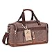 BLUBOON Overnight Bag Canvas Leather Vintage Travel Duffel Bags 18.9