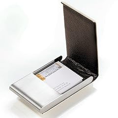 Troika CDC45/LE Cappuccino Visitenkartenetui, Leder/Kunstleder/Metall, magnetischer Verschluss, beige/braun