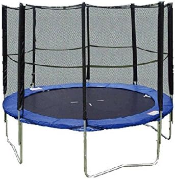 10 ft Outdoor Trampoline and Safety Net Enclosure Combo - Blue,9 - 13 Foot
