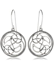 Sterling Silver Oxidized Celtic Knot Dangle Earrings
