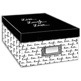 Pioneer Photo Albums B-1BW Photo Storage Box, Live, Laugh, Love Design