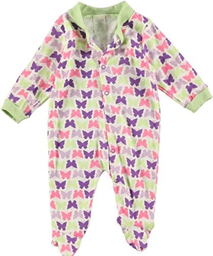 Nursery Baby Baby Girls' "Spring Butterfly" Footed Coverall - lime/multi, 3 - 6 months