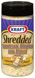 Kraft Grated Parmesan, Romano & Asiago, 8 Ounce Cannister (Pack of 2)
