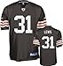 Jamal Lewis Jersey: Reebok Authentic Alternate Brown #31 Cleveland Browns Jersey