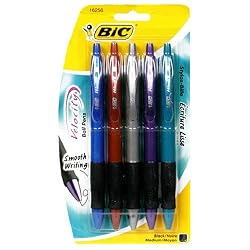 BIC Velocity Retractable Ball Pen, Refillable, Medium (1.0 mm), Black, 30 Pens