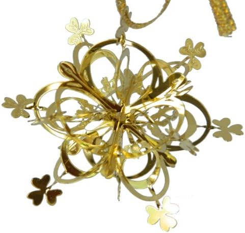 Watervale Gold Claddagh Snowflake Irish Christmas Ornement