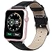 TOROTOP for Apple Watch Band 38mm, Genuine Leather Crocodile Pattern Watch Band Black Replacement Strap with Silver Deployment Clasp for 38mm Apple Watch Series 1 Series 2 Series 3 Model