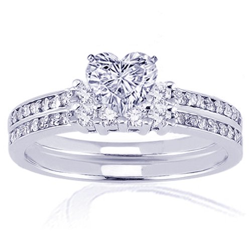 1.40 Ct Heart Shaped Diamond Engagement Wedding 