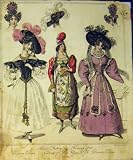 1829 WOMENS FASHION GRECIAN COSTUMES EVENING DRESS HAT