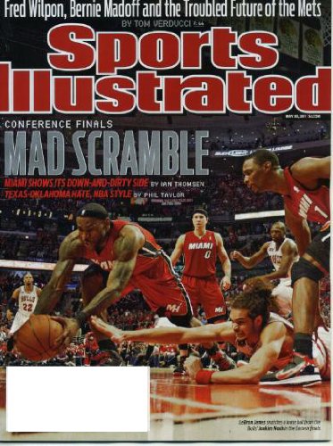 Sports Illustrated May 30 2011 LeBron James/Miami Heat & Joakim Noah/Chicago Bulls on Cover, Future of the New York Mets, Undonis Haslem/Miami Heat, Oklahoma City Thunder vs Dallas Mavericks, Tiki Barber, The Indy 500, Stanley Cup Playoffs
