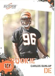 Carlos Dunlap RC - Cincinnati Bengals (RC - Rookie Card) 2010 Score Football Card - NFL Trading Card in Screwdown Case