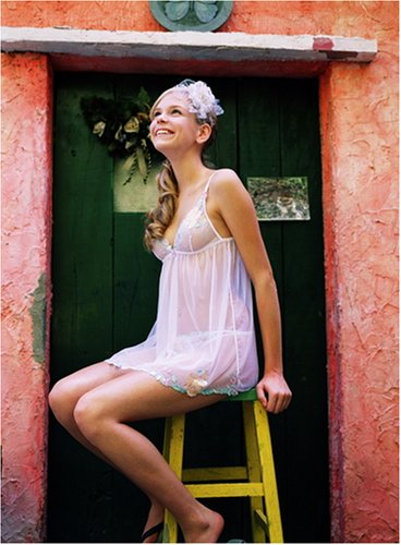 2 PC. Sheer babydoll with vivid rose embroidery, and matching G-string.