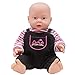 Rifi High Simulation Baby Doll's Clothes Denim Pants Red Stripes 14 to 16 inches Dolls
