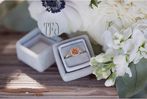 Vintage Style Ring Box in Silver Gray for Engagements, Weddings, Ring Storage, Anniversary