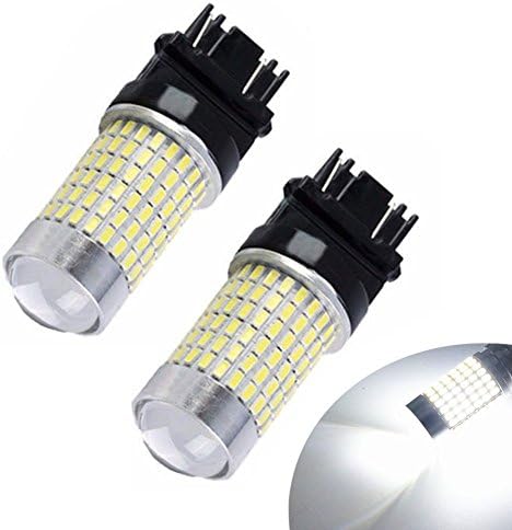 DIBMS 2Pcs High Power 1200 Lumen White 3157 3156 T25 144-EX Chipsets with Projector Backup Reverse Tail LED Light Bulb