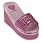 Pink Heart Design Metallic Pink Shoellery Box