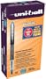 uni-ball Vision Elite Stick Micro Point Roller Ball Pen, Blue-Black, (69020) 12 pack